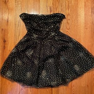 Little Black Dress with Gold Stars NWT